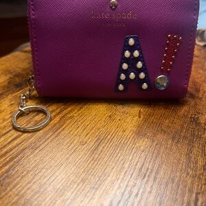 Kate Spade Purple Wallet with Keychain